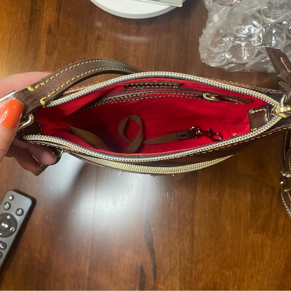 Dooney & Bourke Brown Chevron Crossbody - Picture 5 of 5